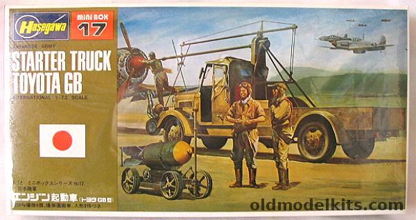 Hasegawa 1/72 Japanese WWII Starter Truck Toyota GB, MB017 plastic model kit